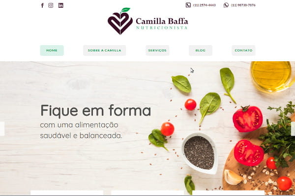 Estudo de caso Nutricionista Camilla Baffa e Linking Sites